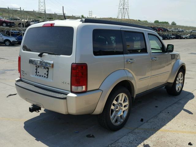 1D8GU58K38W234343 - 2008 DODGE NITRO SLT SILVER photo 4