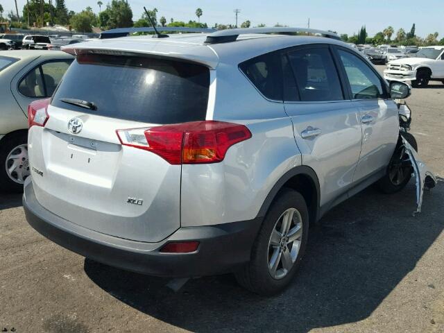 2T3WFREV4FW166866 - 2015 TOYOTA RAV4 XLE SILVER photo 4