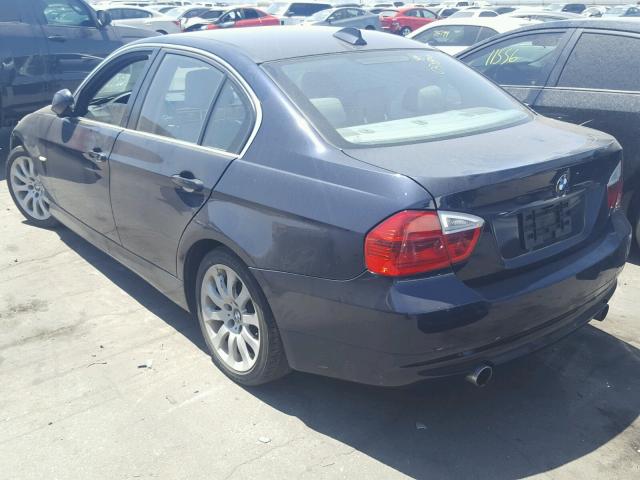 WBAVB73597KY60376 - 2007 BMW 335 I BLUE photo 3