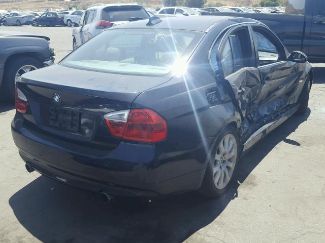 WBAVB73597KY60376 - 2007 BMW 335 I BLUE photo 4