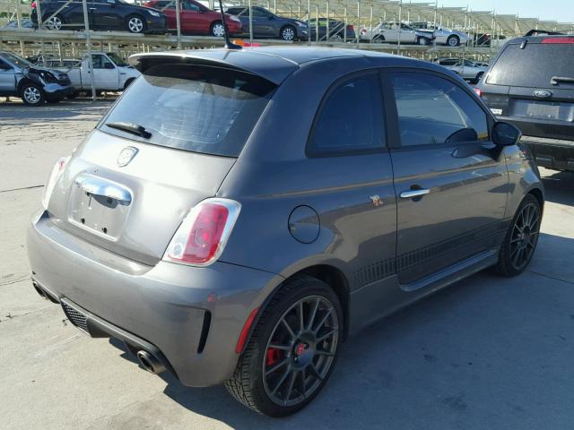 3C3CFFFH0DT612921 - 2013 FIAT 500 ABARTH GRAY photo 4