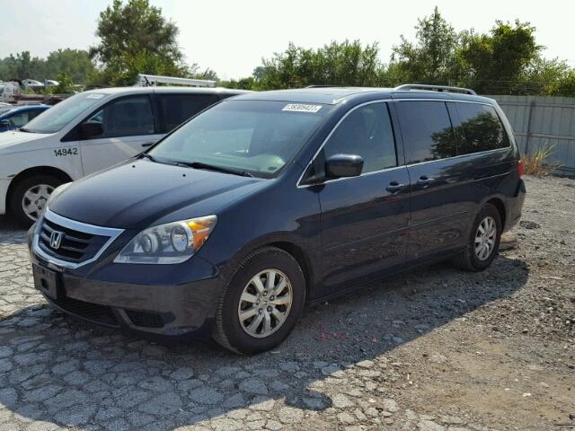 5FNRL38799B024541 - 2009 HONDA ODYSSEY EX BLUE photo 2