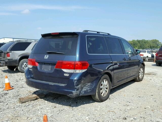 5FNRL38799B024541 - 2009 HONDA ODYSSEY EX BLUE photo 4