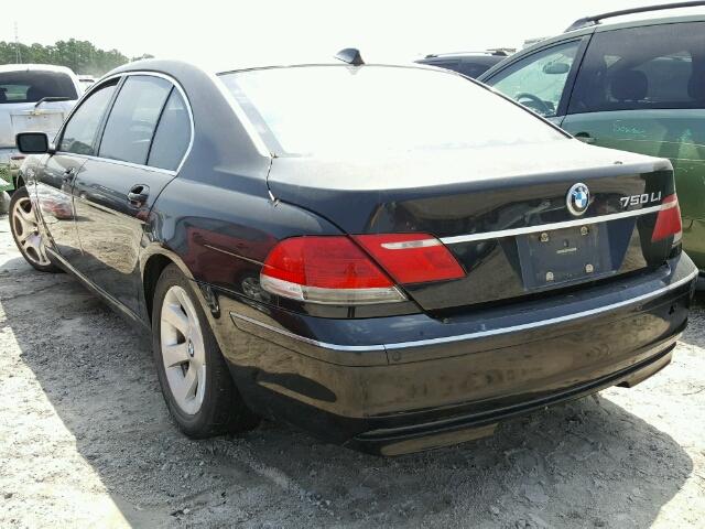 WBAHN83577DT68296 - 2007 BMW 750 BLACK photo 3