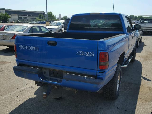 3B7HF13Z6XG200789 - 1999 DODGE RAM 1500 BLUE photo 4