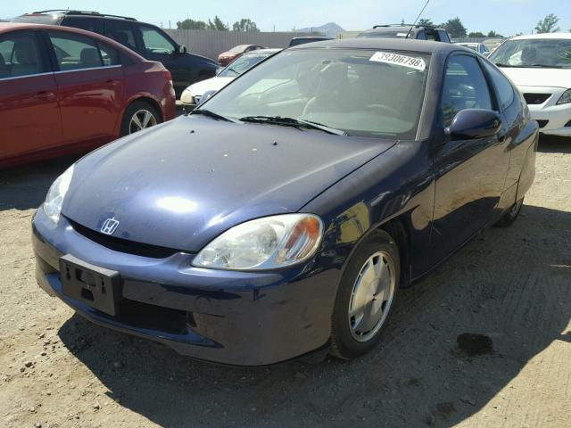 JHMZE13724T000396 - 2004 HONDA INSIGHT BLUE photo 2