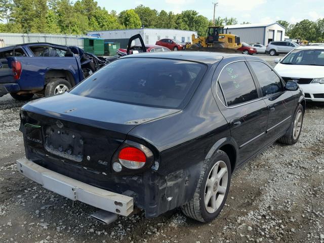 JN1CA31D41T824695 - 2001 NISSAN MAXIMA GXE BLACK photo 4