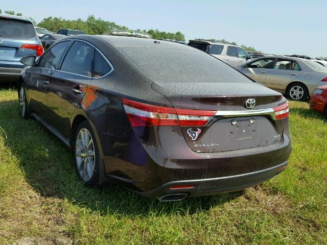 4T1BK1EB8EU114679 - 2014 TOYOTA AVALON BAS 栗色 照片 3