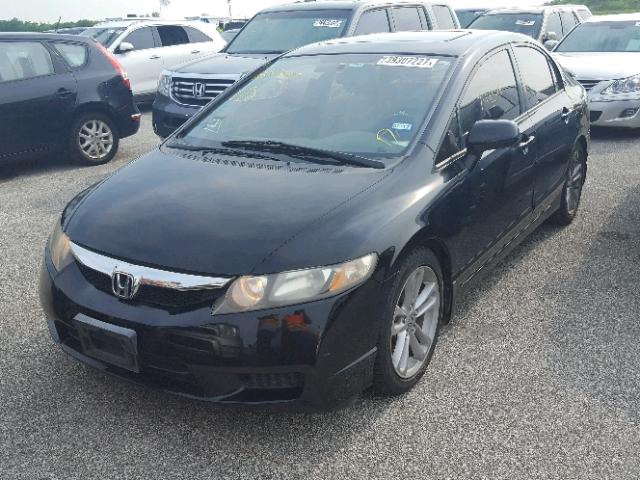 2HGFA16999H359344 - 2009 HONDA CIVIC EXL BLACK photo 2