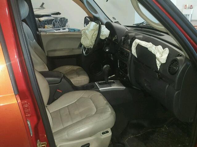 1J8GL58K52W183719 - 2002 JEEP LIBERTY LI ORANGE photo 5