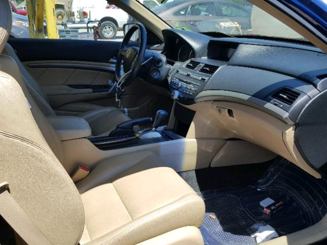 1HGCS12828A024534 - 2008 HONDA ACCORD EXL BLUE photo 5