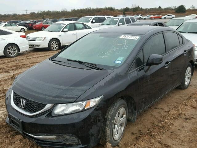 2HGFB2F59DH565451 - 2013 HONDA CIVIC BLACK photo 2