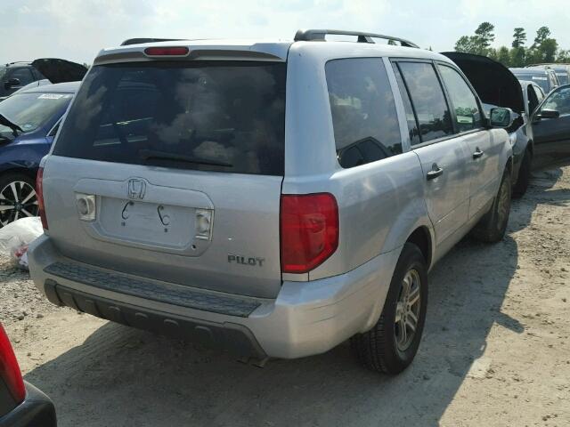 2HKYF18604H515198 - 2004 HONDA PILOT SILVER photo 4