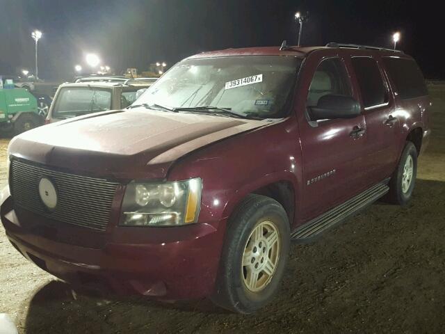 1GNFC16J67J186646 - 2007 CHEVROLET SUBURBAN C RED photo 2