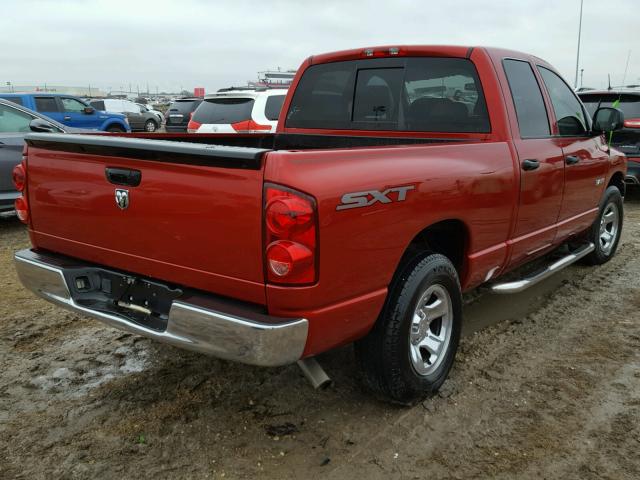 1D7HA18K88J139736 - 2008 DODGE RAM 1500 S RED photo 4