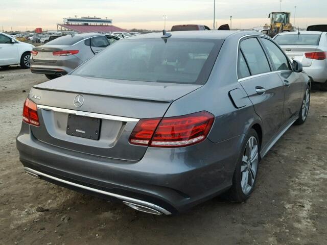 WDDHF5KBXGB224667 - 2016 MERCEDES-BENZ E GRAY photo 4