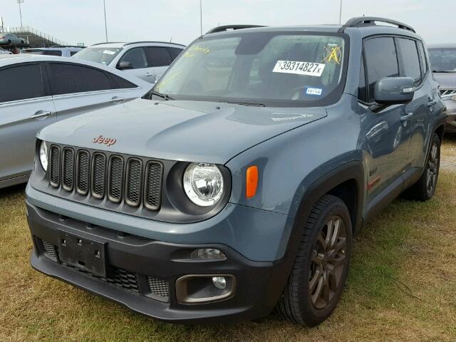 ZACCJABW5GPE04188 - 2016 JEEP RENEGADE L GRAY photo 2