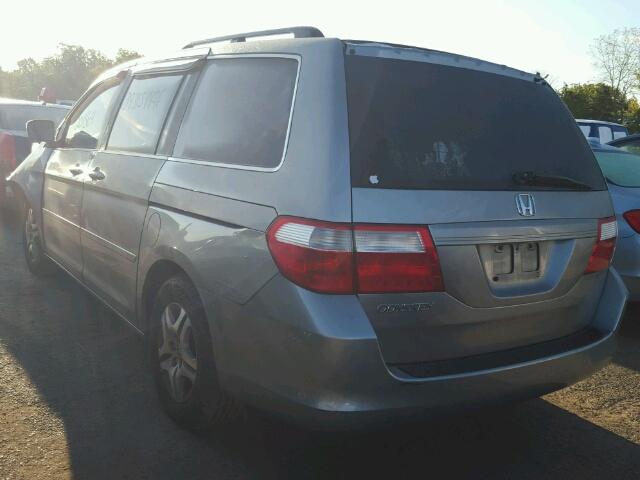 5FNRL38716B031141 - 2006 HONDA ODYSSEY EX GRAY photo 3