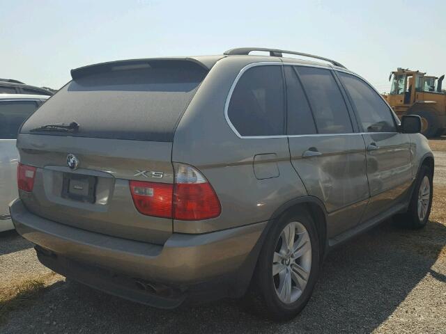 5UXFB53555LV15752 - 2005 BMW X5 GOLD photo 4