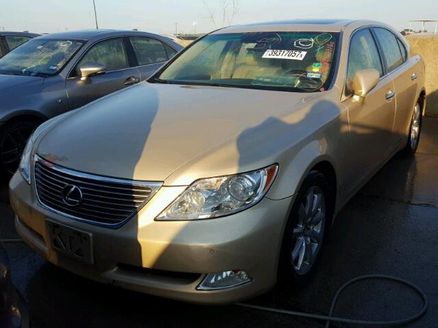 JTHBL46F975051575 - 2007 LEXUS LS GOLD photo 2