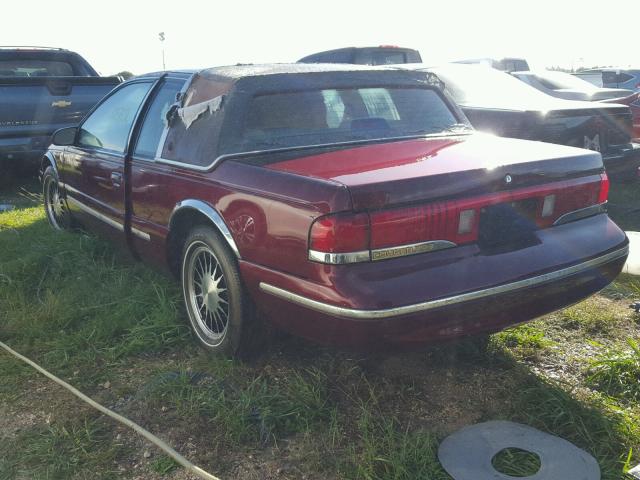 1MELM62W3VH610827 - 1997 MERCURY COUGAR XR7 BURGUNDY photo 3