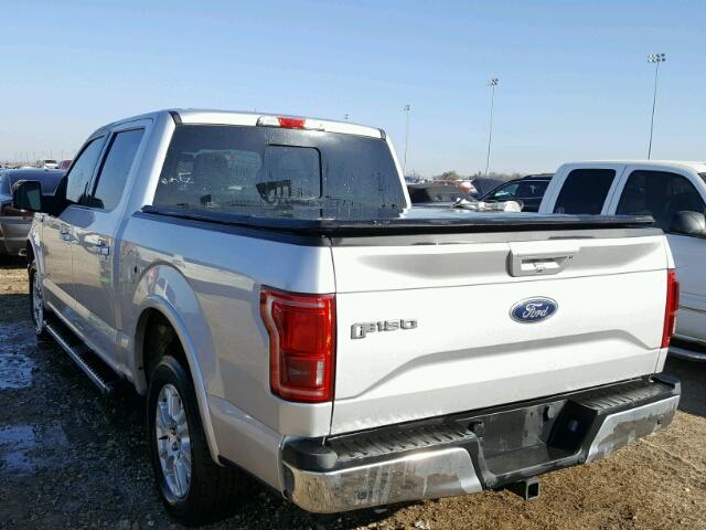 1FTEW1CP2FKD33767 - 2015 FORD F150 SILVER photo 3