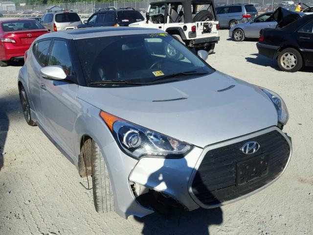 KMHTC6AE5EU205004 - 2014 HYUNDAI VELOSTER T SILVER photo 1