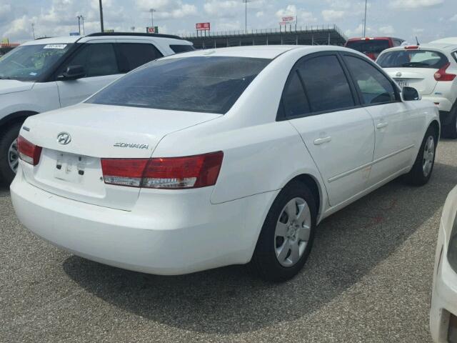 5NPET46C38H387776 - 2008 HYUNDAI SONATA GLS WHITE photo 4