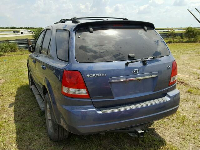 KNDJD733155343353 - 2005 KIA SORENTO EX BLUE photo 3