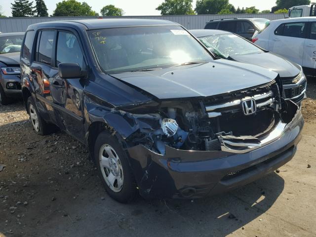 5FNYF4H29CB005749 - 2012 HONDA PILOT LX BLUE photo 1