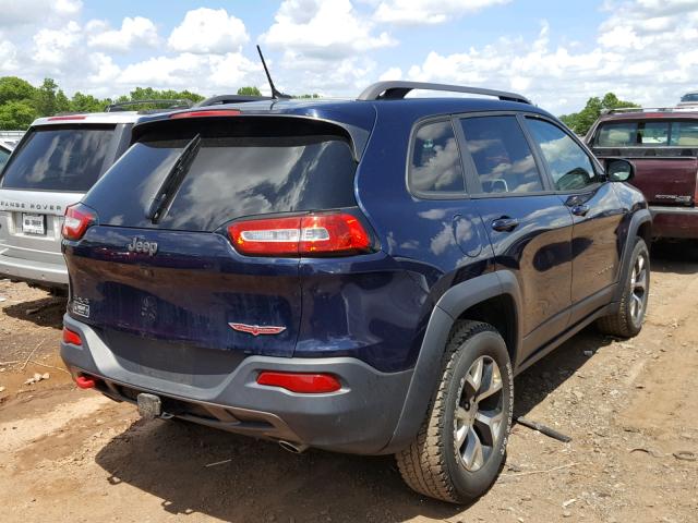 1C4PJMBS0FW577828 - 2015 JEEP CHEROKEE T BLUE photo 4