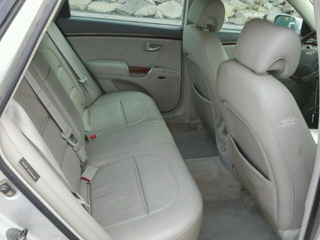 KMHFC46F66A057189 - 2006 HYUNDAI AZERA SE/L SILVER photo 6