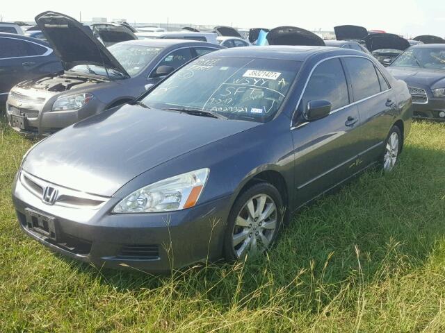 1HGCM66527A029321 - 2007 HONDA ACCORD GRAY photo 2