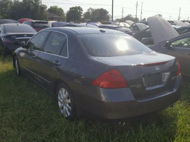 1HGCM66527A029321 - 2007 HONDA ACCORD GRAY photo 3