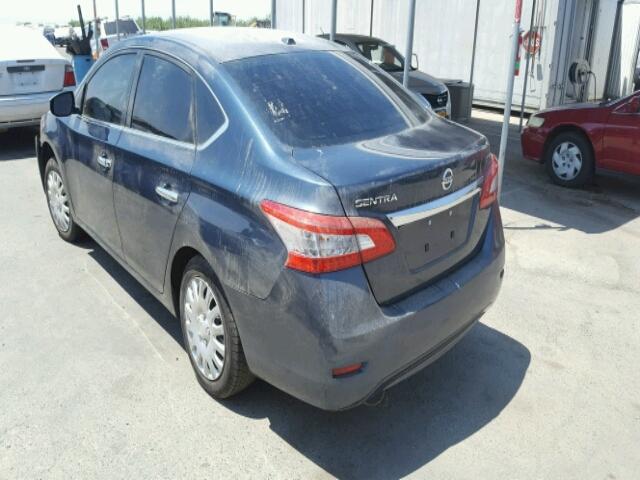 3N1AB7AP2FL629096 - 2015 NISSAN SENTRA S BLUE photo 3