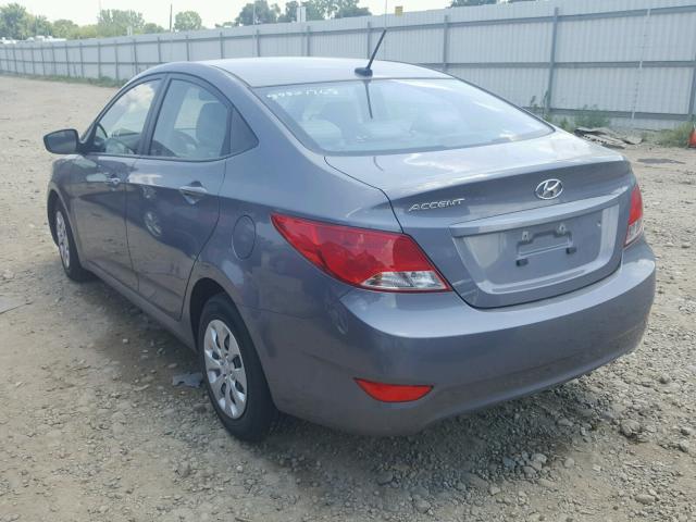 KMHCT4AE5GU944526 - 2016 HYUNDAI ACCENT SE GRAY photo 3