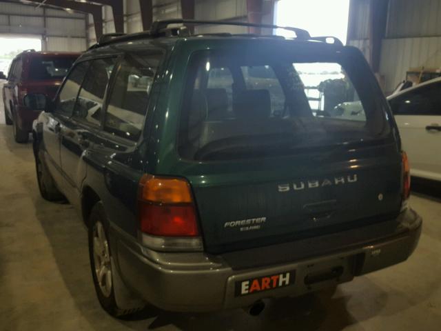 JF1SF6556WG760020 - 1998 SUBARU FORESTER S GREEN photo 3