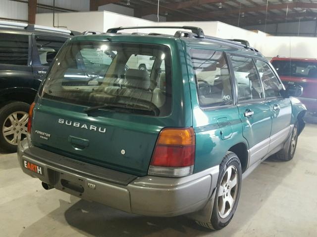 JF1SF6556WG760020 - 1998 SUBARU FORESTER S GREEN photo 4