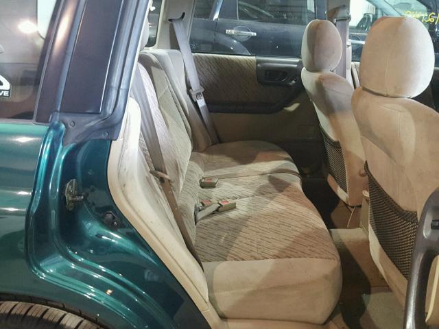 JF1SF6556WG760020 - 1998 SUBARU FORESTER S GREEN photo 6