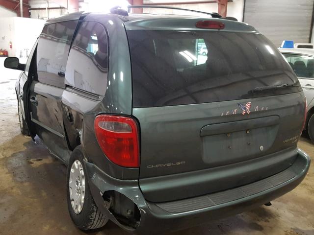 1C4GJ45333B106621 - 2003 CHRYSLER VOYAGER LX GREEN photo 3