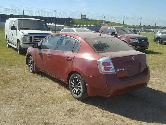 3N1AB61E38L694891 - 2008 NISSAN SENTRA 2.0 MAROON photo 3