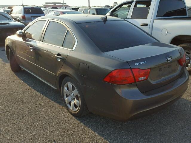 KNAGE228995322485 - 2009 KIA OPTIMA LX BROWN photo 3