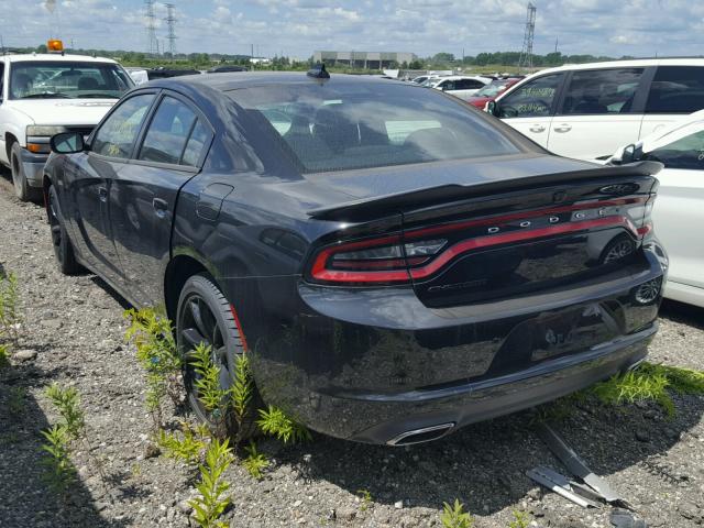 2C3CDXHG1JH119026 - 2018 DODGE CHARGER SX BLACK photo 3