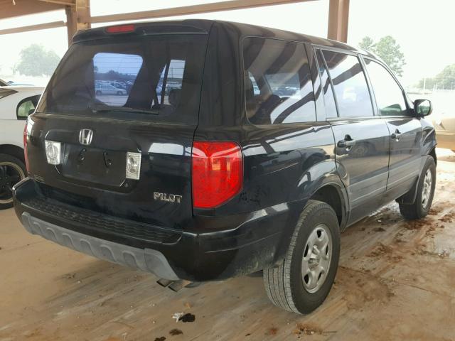 2HKYF18184H548924 - 2004 HONDA PILOT LX BLACK photo 4