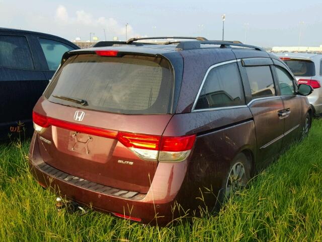 5FNRL5H96EB083831 - 2014 HONDA ODYSSEY TO BURGUNDY photo 4