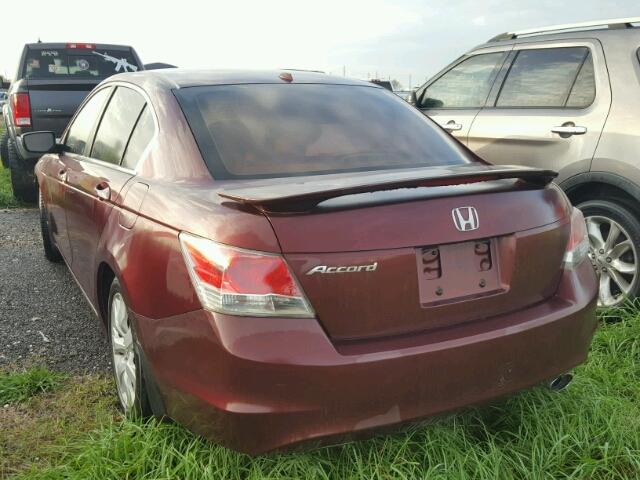 1HGCP2F86AA109755 - 2010 HONDA ACCORD MAROON photo 3