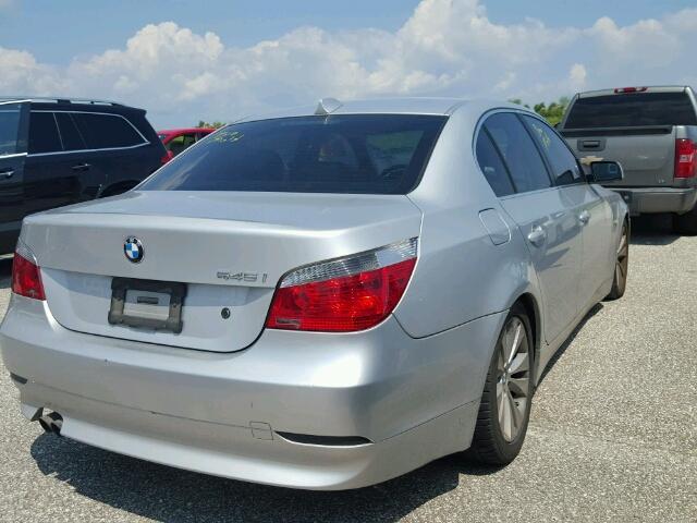 WBANB33554B108601 - 2004 BMW 545 SILVER photo 4