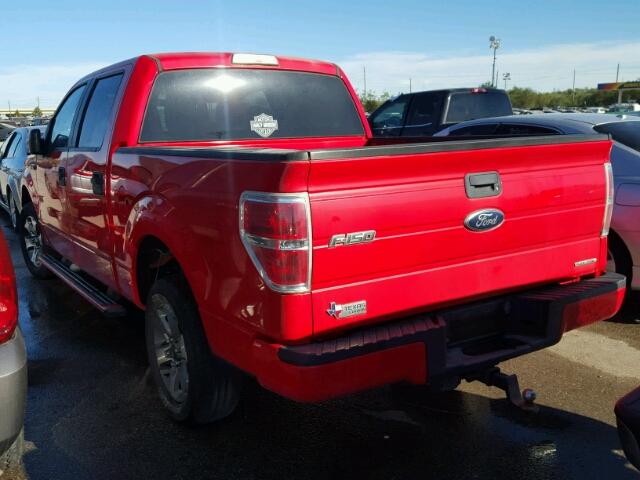 1FTEW1CM4BKD09731 - 2011 FORD F150 SUPER RED photo 3