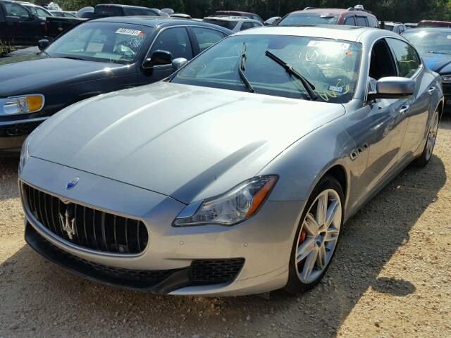 ZAM56RRA7E1076753 - 2014 MASERATI QUATTROPOR GRAY photo 2