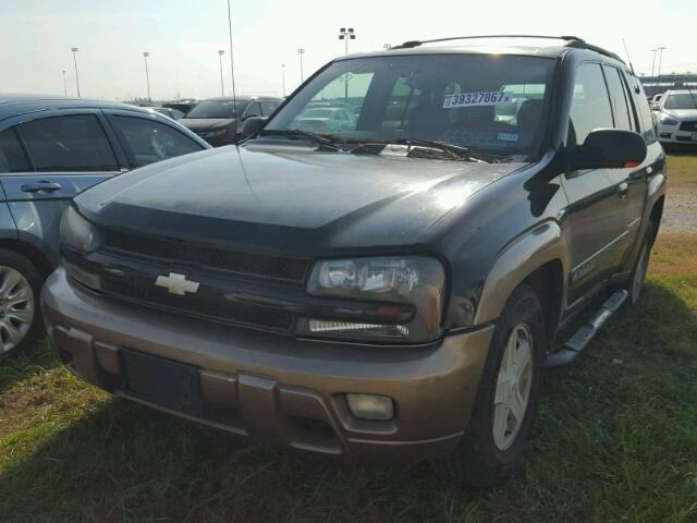 1GNDS13S222313371 - 2002 CHEVROLET TRAILBLAZE BLACK photo 2